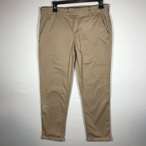 Calvin Klein Jeans Women's 6 Tan Cuffed Ankle Pants - Picture 1 of 10